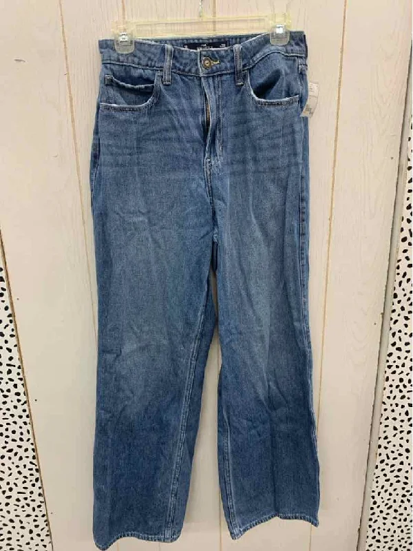 Hollister Blue Womens Size 2 Jeans Stylish Stone-Wash Denim Jeans