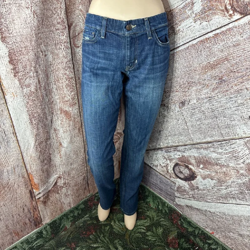 JOE'S BLUE SKINNY JEANS SZ 26/4 D2C Trendy Button-Up High-Waist Jeans