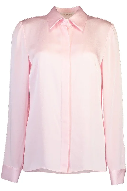 Hansen Button Front Shirt-- Mesh Blend Leather Blend Suede Blend