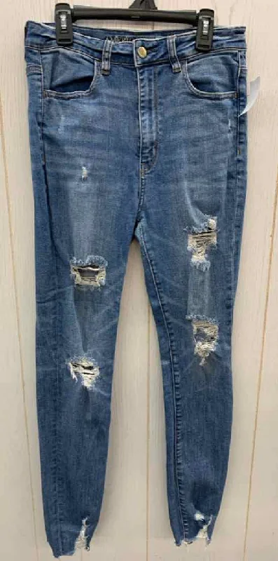 American Eagle Blue Womens Size 6 Jeans Stylish Relaxed Fit Skinny Jeans