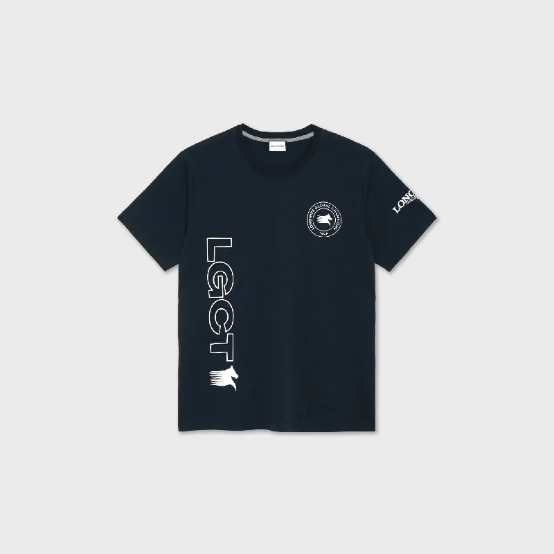 LGCT Essentials #2 Unisex T-shirt - Navy Blue-- Graphic Embroidered Appliqued