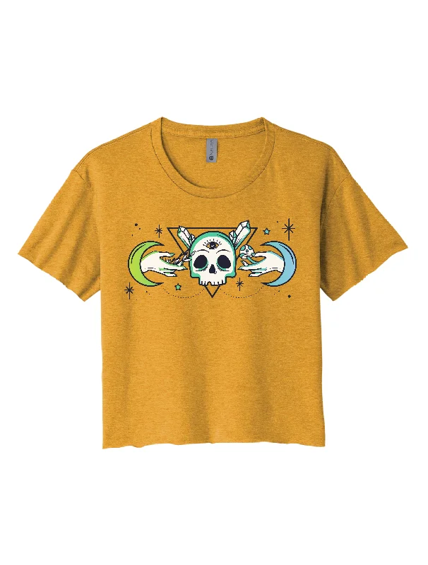 Healing Magic · Cropped T-Shirt-- Asymmetrical Pockets Print