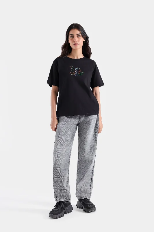 Loose Relaxed Jeans Casual Bootcut Ripped Jeans