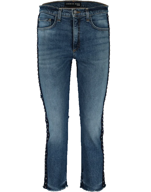 Ines Tux Stripe Jean Comfortable Ankle Jeans