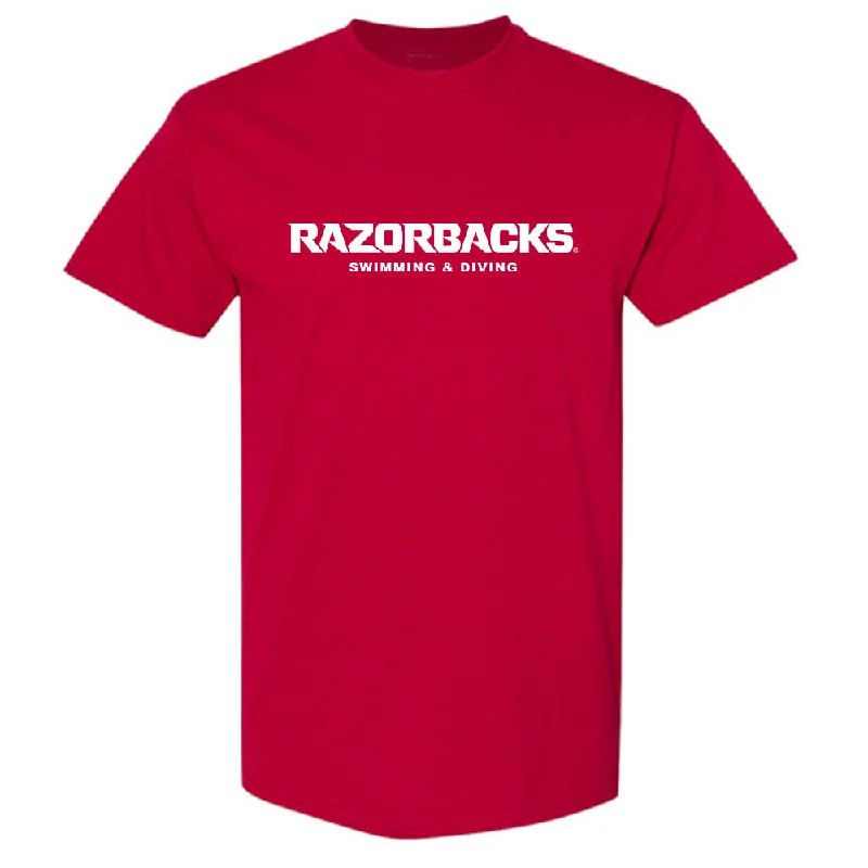 Arkansas - NCAA Women's Swimming & Diving : Gracie Colvin - T-Shirt-- Plaid T-Shirt Polka Dot Checkered Arkansas - NCAA Women's Swimming & Diving : Gracie Colvin - T-Shirt-- Plaid T-Shirt Polka Dot Checkered