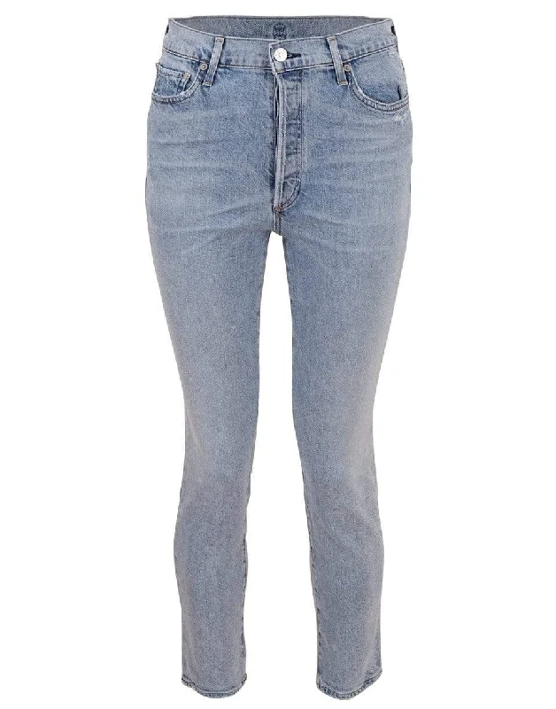 Olivia High Rise Slim Ankle Jean Classic Black Denim Jeans