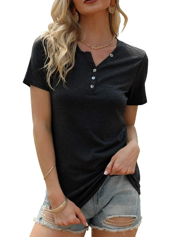 V Neck Button Up Casual Loose Short Sleeve Fashion Summer Shirt-- Anti-Pilling Machine Wash Handmade V Neck Button Up Casual Loose Short Sleeve Fashion Summer Shirt-- Anti-Pilling Machine Wash Handmade