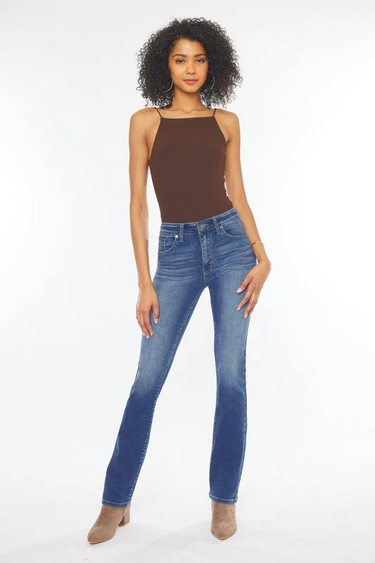 Kancan High Rise Bootcut Jean Trendy Vintage Denim Jeans
