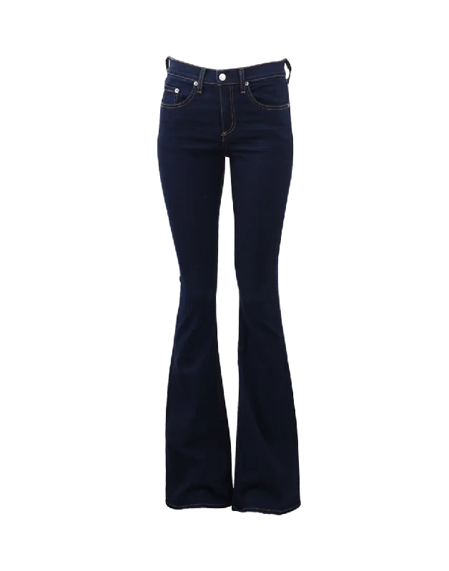 Beckett Bell Bottom Jean Chic Rip-Detail High-Waist Jeans