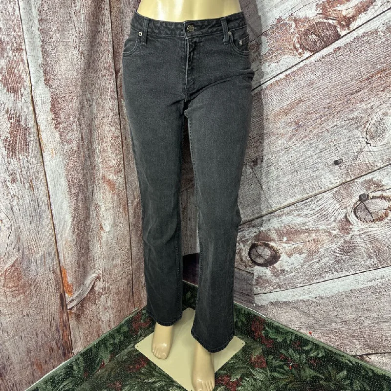 HARLEY DAVIDSON BLACK GENUINE MOTO JEANS SIZE 10L D2C Chic Rolled Cuff Denim Jeans