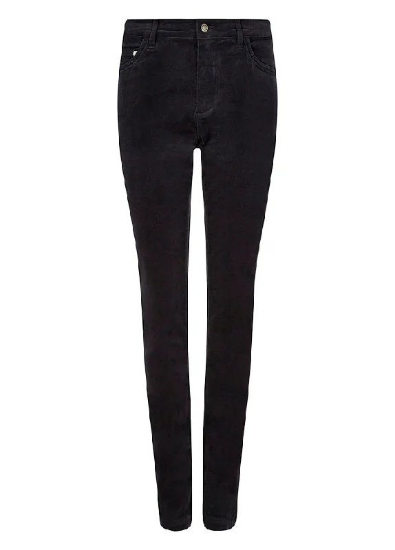 Honeysuckle Jeans - Navy Fashionable Frayed Hem Denim