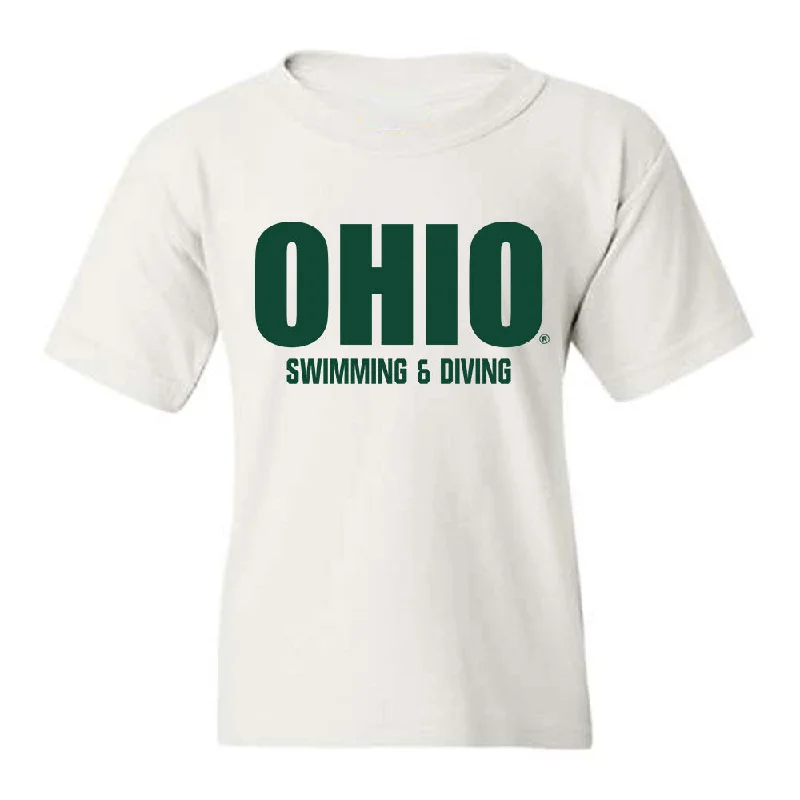 Ohio - NCAA Women's Swimming & Diving : Raphaelle Anglade - Sports Shersey Youth T-Shirt-- Striped Floral Plaid Ohio - NCAA Women's Swimming & Diving : Raphaelle Anglade - Sports Shersey Youth T-Shirt-- Striped Floral Plaid