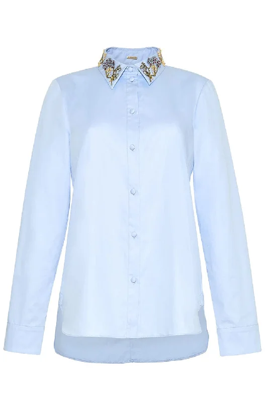 Beaded Menswear Shirt-- Terry Blend Velvet Blend Canvas Blend