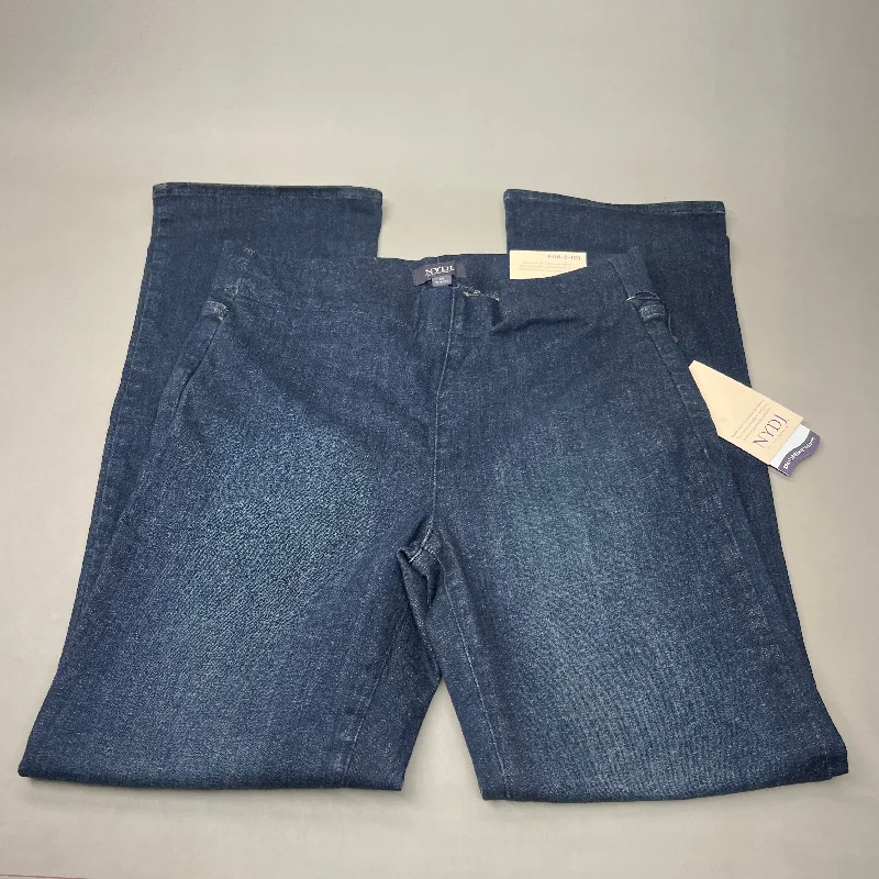 NYDJ Pull On Slim Boot Spanspring Denim Jeans Women's Sz M Kenzie MMNS8524 (new) Fashionable Button-Front Jeans
