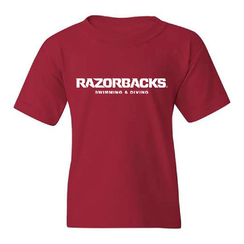 Arkansas - NCAA Women's Swimming & Diving : Malea Martinez - Youth T-Shirt-- Graphic T-Shirt Round Neck Polyester Arkansas - NCAA Women's Swimming & Diving : Malea Martinez - Youth T-Shirt-- Graphic T-Shirt Round Neck Polyester