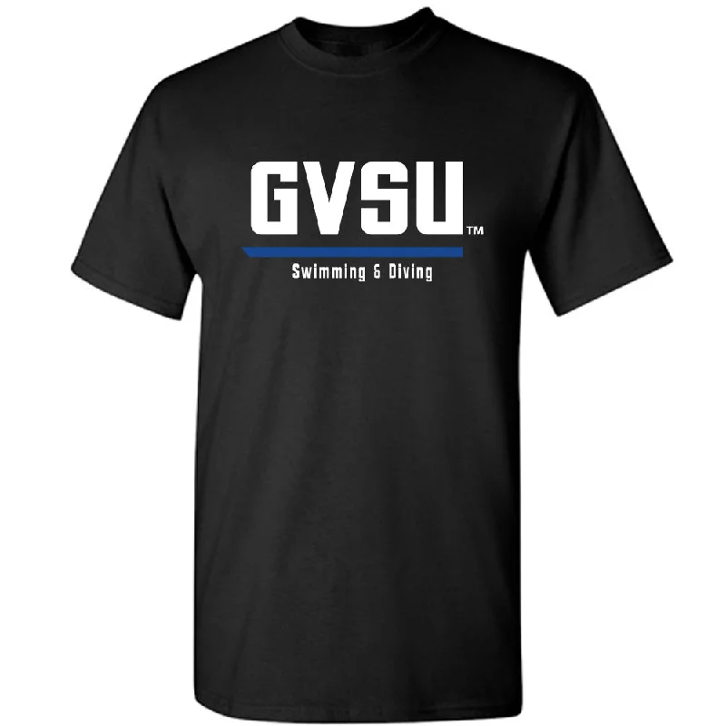 Grand Valley - NCAA Women's Swimming & Diving : Linda Frick - T-Shirt-- Boxy Fit Fitted Loose Grand Valley - NCAA Women's Swimming & Diving : Linda Frick - T-Shirt-- Boxy Fit Fitted Loose