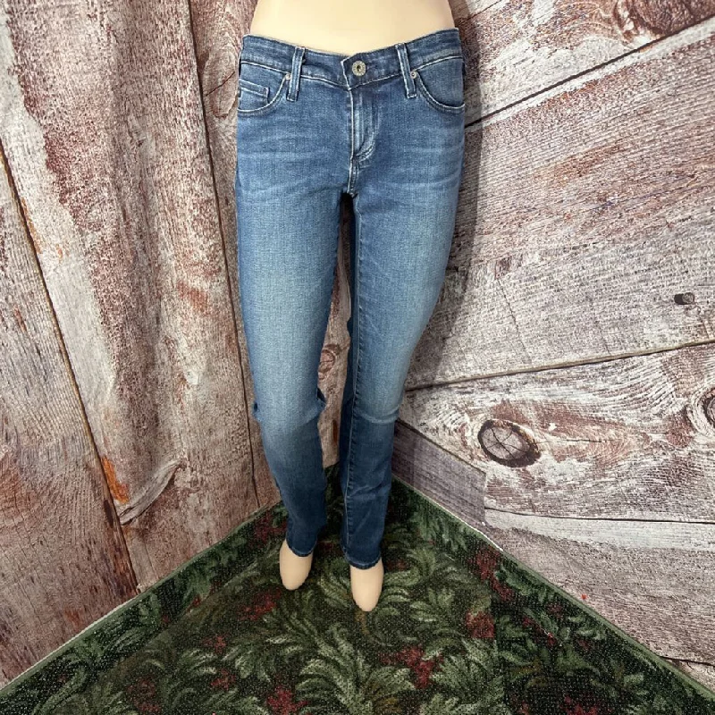 ADRIANO GOLDSCHMIED BLUE MEDIUM WASH SKINNY STEVIE JEANS SZ 25/2 D2C Comfortable Full-Length Denim Jeans