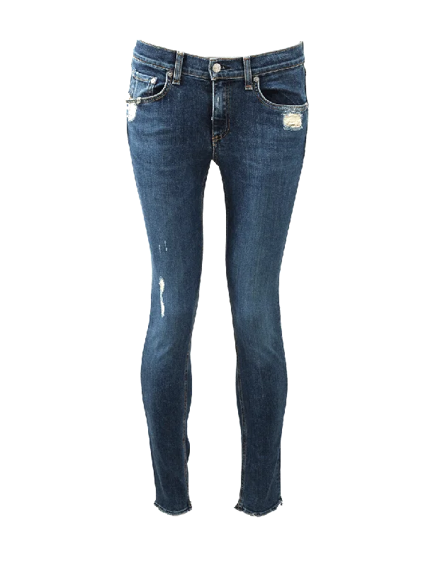 Skinny Jean Trendy Cut-Off Denim Shorts