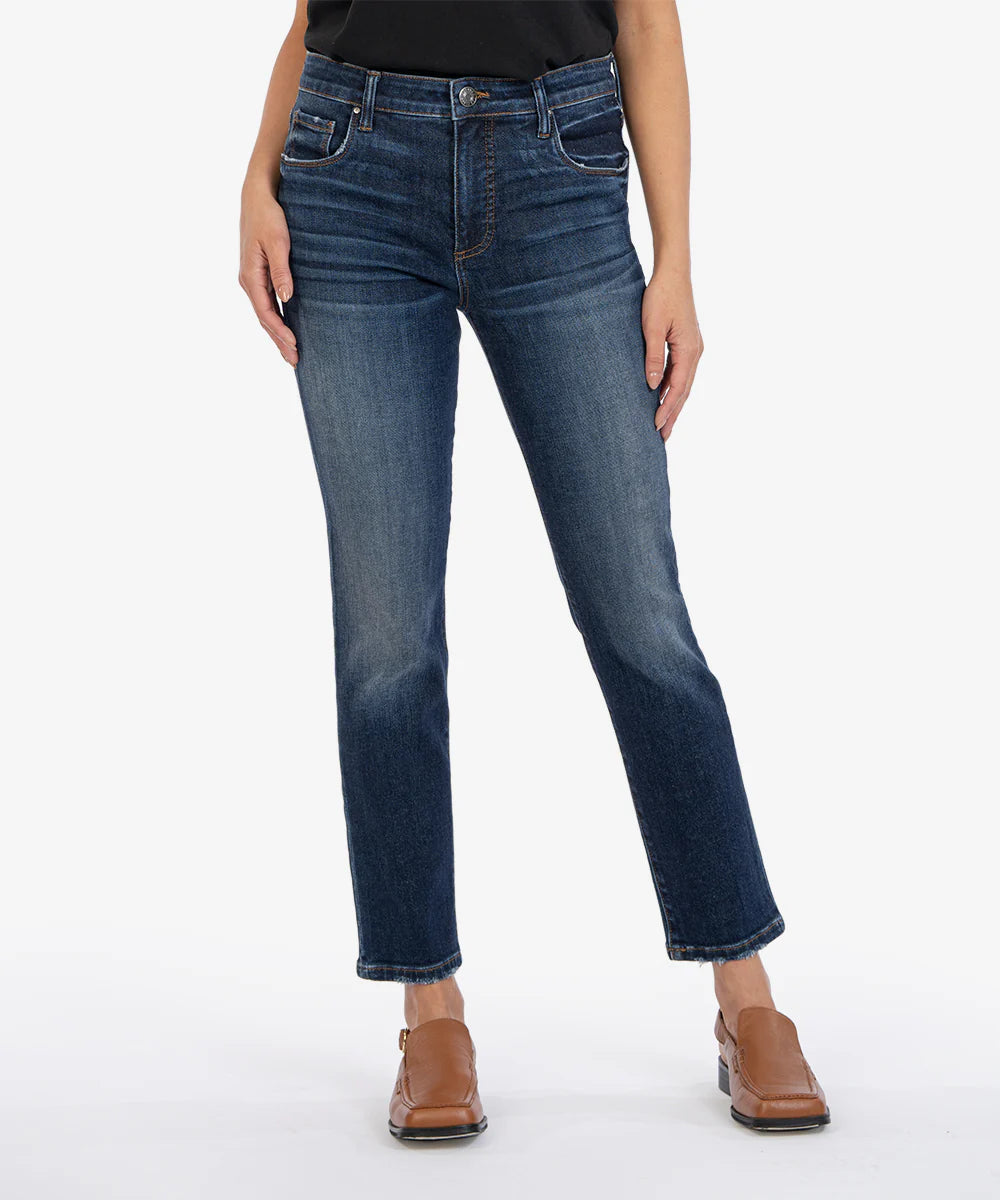 KUT Reese High Rise Ankle Straight Leg Jean (Enchantment) Comfortable Flare Leg Jeans