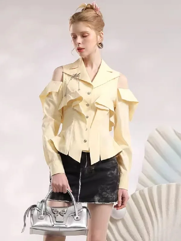 Fake two pieces sexy strapless shirt【s0000007287】-- Ribbed T-Shirt High Neck Heavyweight Fake two pieces sexy strapless shirt【s0000007287】-- Ribbed T-Shirt High Neck Heavyweight