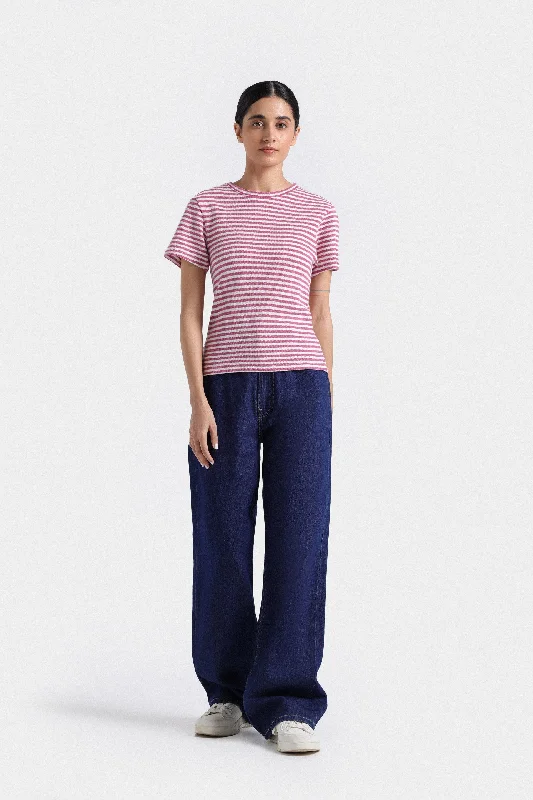 Basic Wide Leg Jeans Fashionable Straight Fit Denim