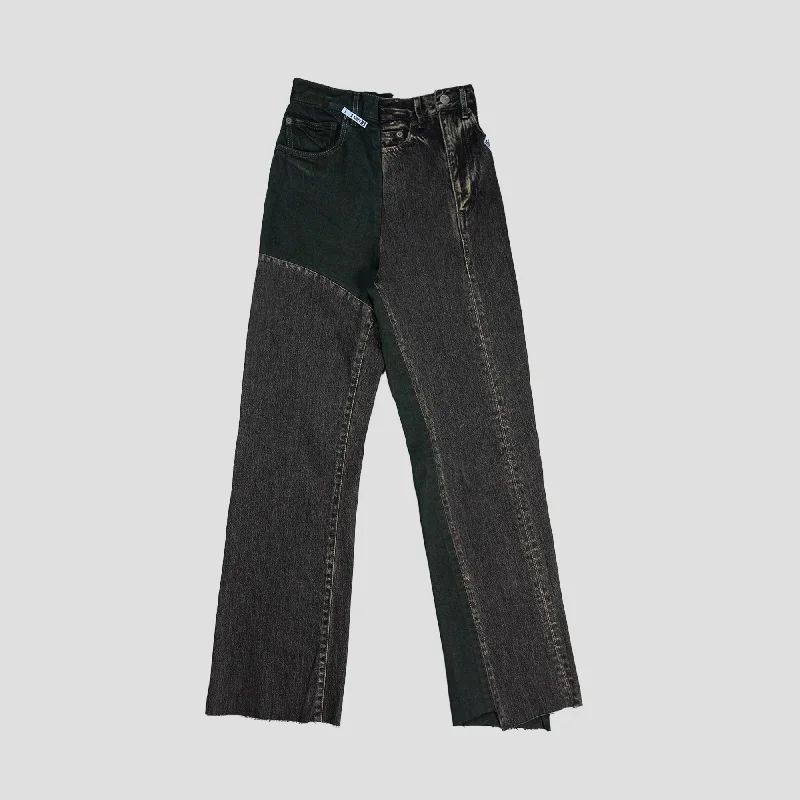 DECONSTRUCTED DENIM JEANS Fashionable Bootcut Jeans