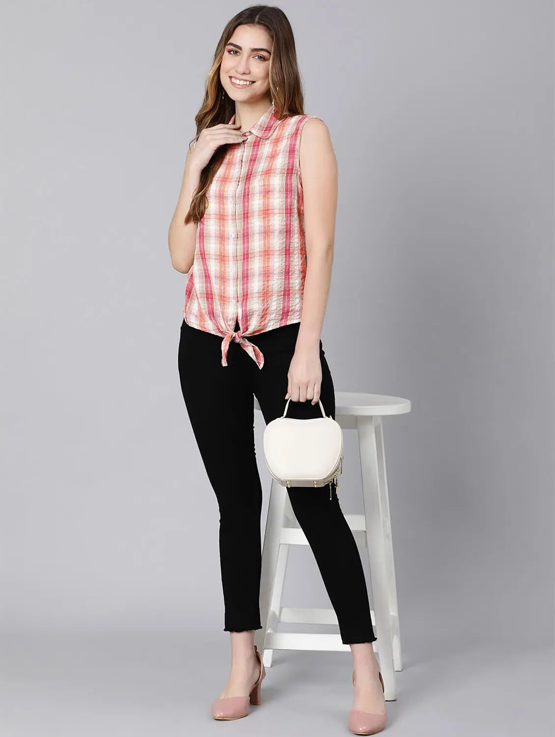 Fireball Muticolor Women Shirt-- Houndstooth Herringbone Solid