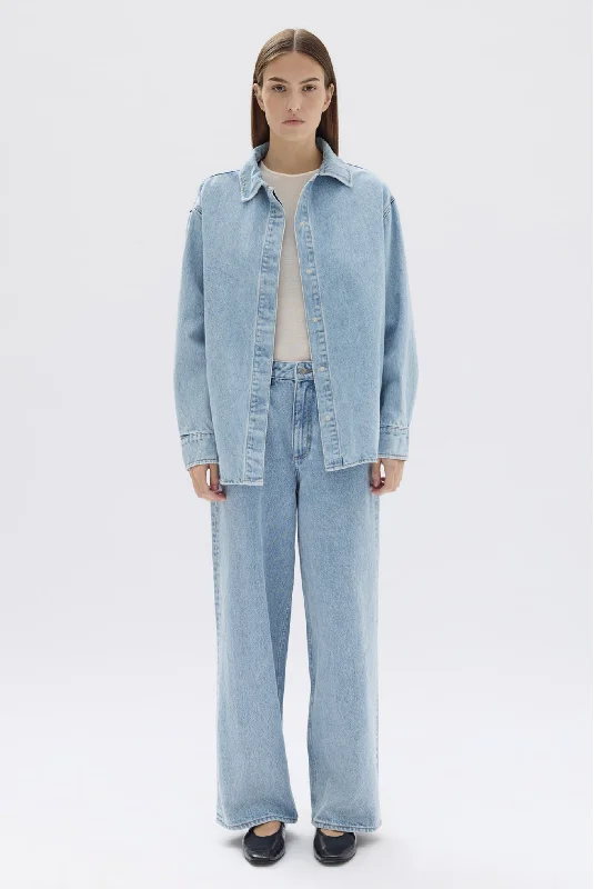Assembly Label Rylee Denim Overshirt-- Mesh Canvas Denim