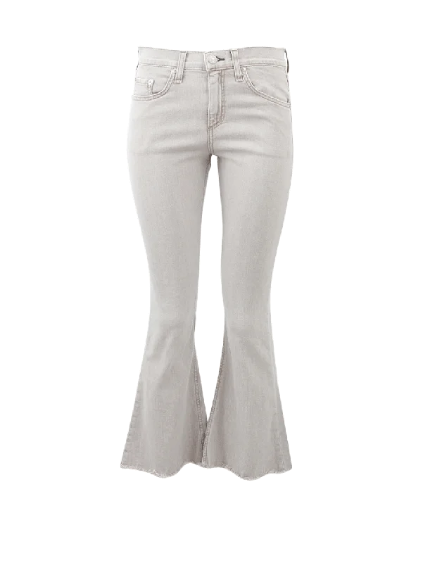 Crop Flare Jean Elegant High-Waisted Flared Jeans