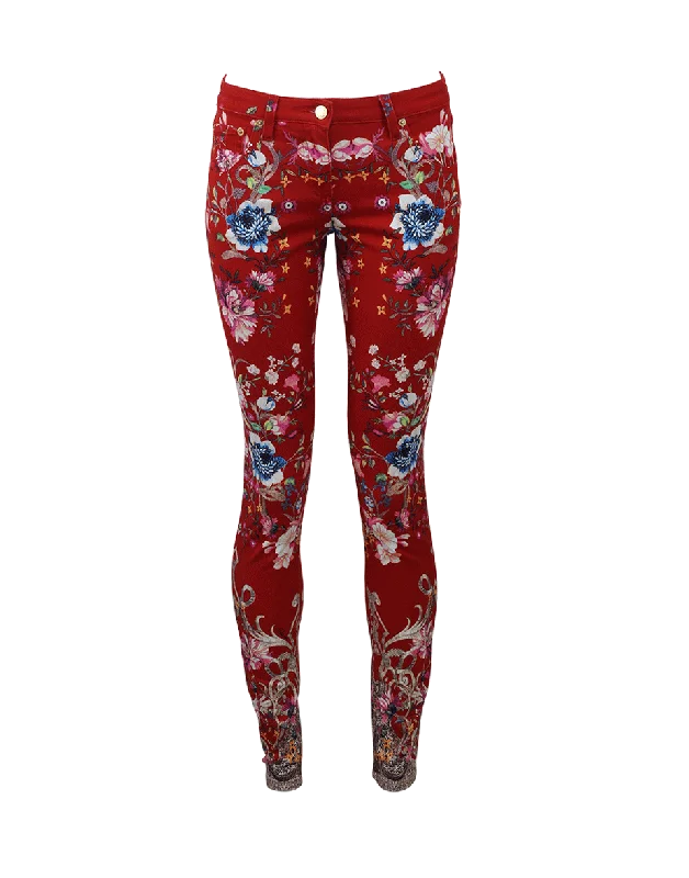 Printed Skinny Jean Stylish Cargo Style Jeans
