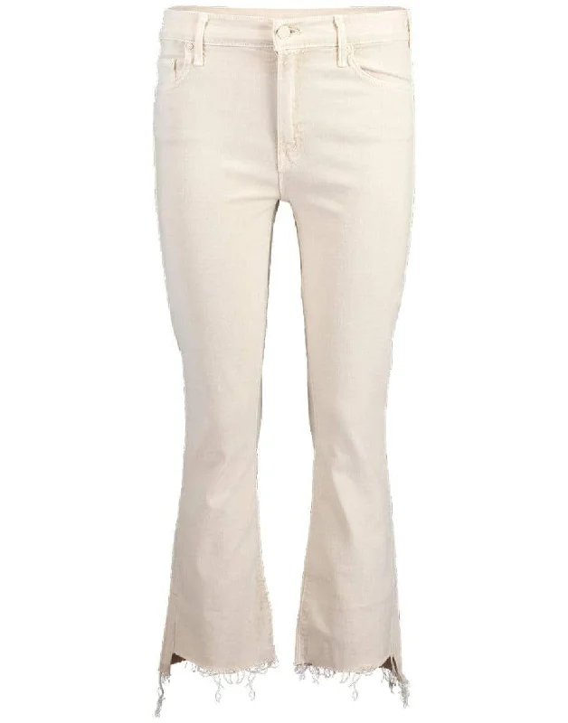 The Insider Crop Step Fray Jean in Tiv Toasted Ivory Classic Button Fly Jeans