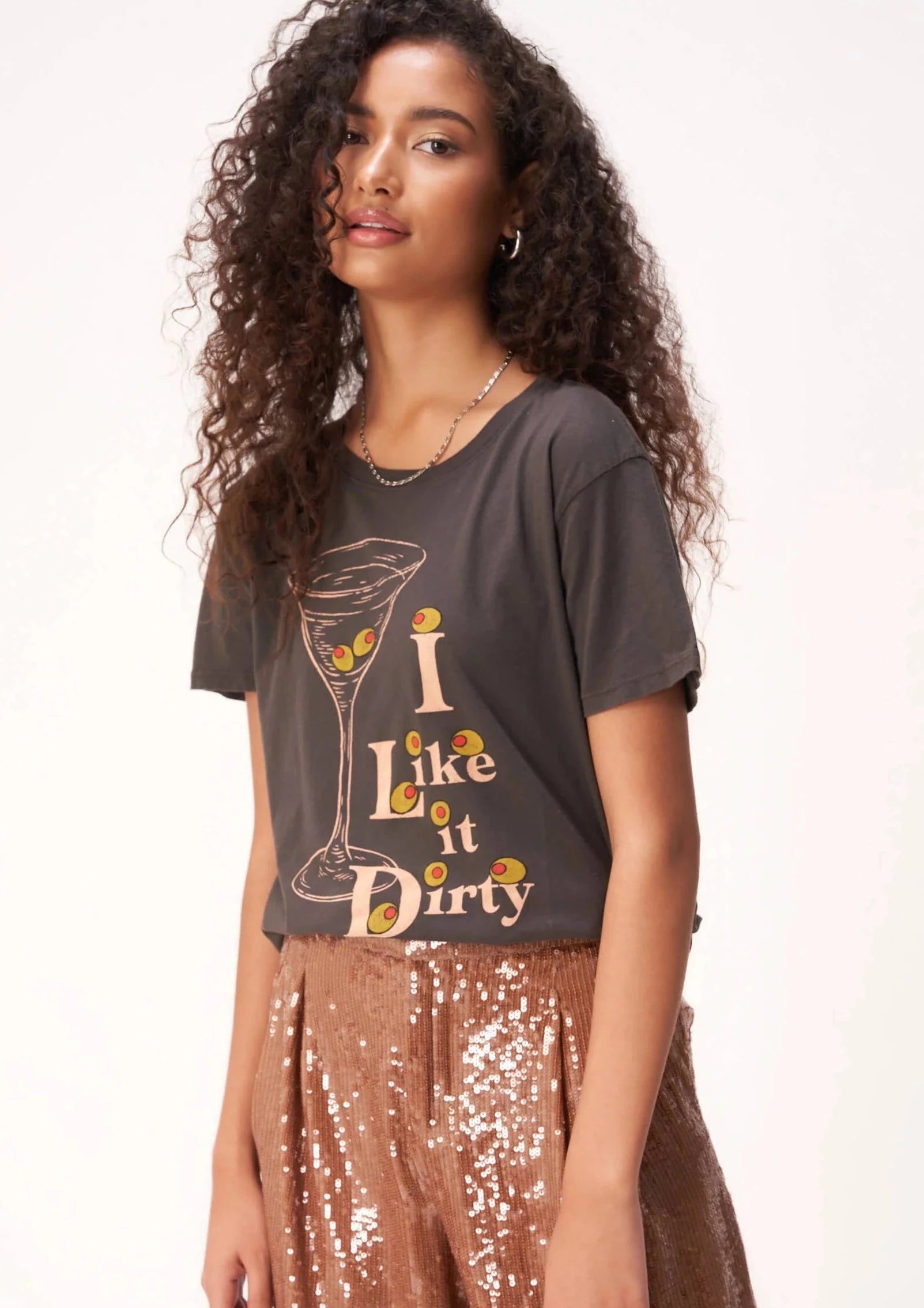 dirty martini tshirt-- Polka Dot Checkered Tartan