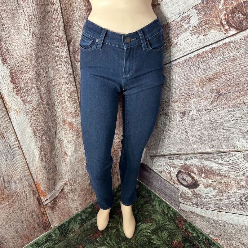 PAIGE DARK BLUE SKINNY JEANS SIZE 26/4 D2C Cozy Stretch High-Waist Jeans