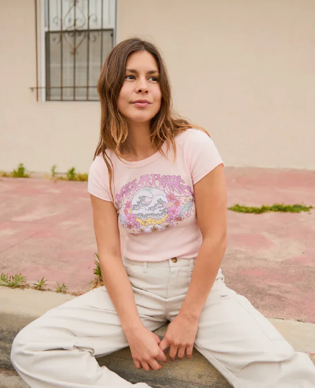 Brighter Days Ahead T-Shirt - Feelin Peachy-- Striped Floral Plaid
