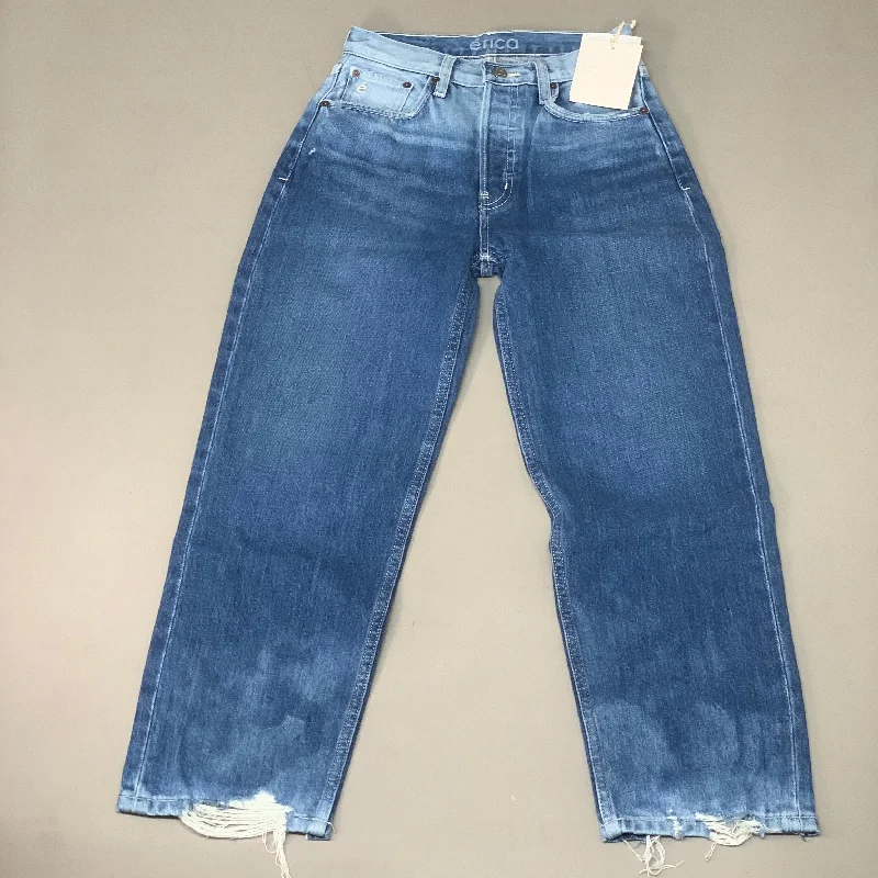 ETICA Tyler Vintage Straight Crop Jeans 100% Cotton Shipwreck Size 24 EW178114A Elegant Skinny Leg Jeans ETICA Tyler Vintage Straight Crop Jeans 100% Cotton Shipwreck Size 24 EW178114A Elegant Skinny Leg Jeans