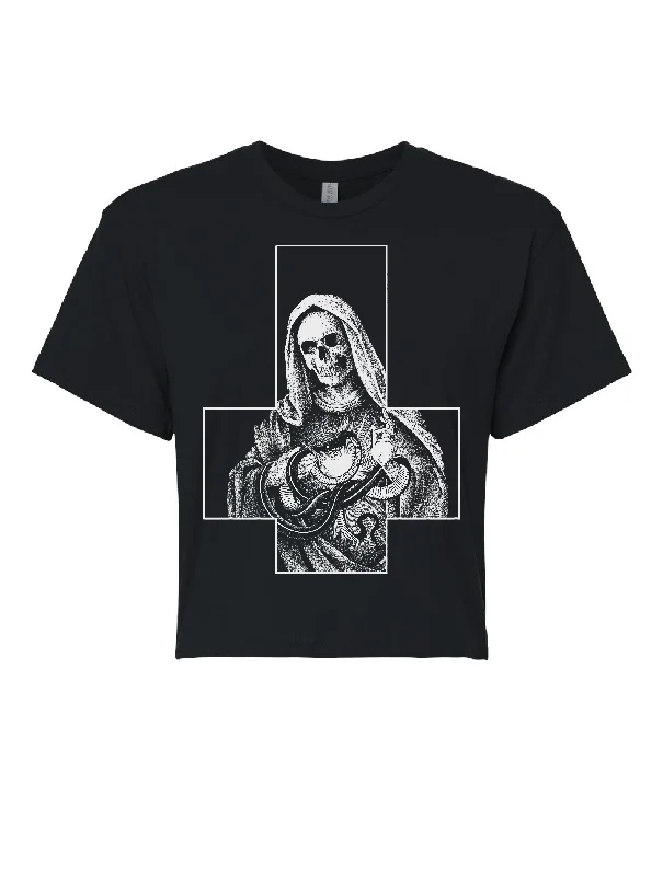 Intrinsic · Cropped T-Shirt-- V-Neck T-Shirt Long Sleeve Cotton