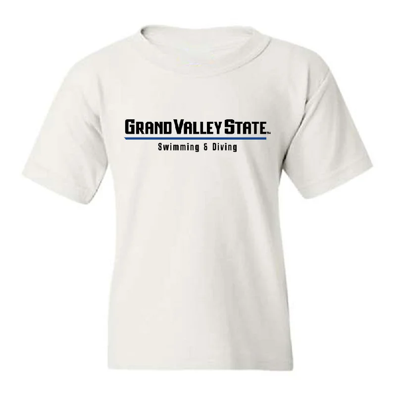 Grand Valley - NCAA Women's Swimming & Diving : Linda Frick - Youth T-Shirt-- Casual Formal Business Grand Valley - NCAA Women's Swimming & Diving : Linda Frick - Youth T-Shirt-- Casual Formal Business