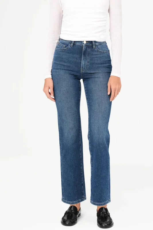 Warp And Weft ASE Aspen Pitkin Straight Jean (Carson) Fashionable Raw Edge Jeans