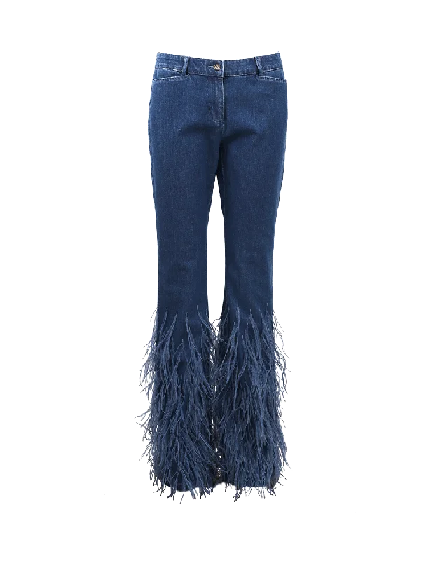 Ostrich Flare Jean Cozy Wide-Legged Jeans