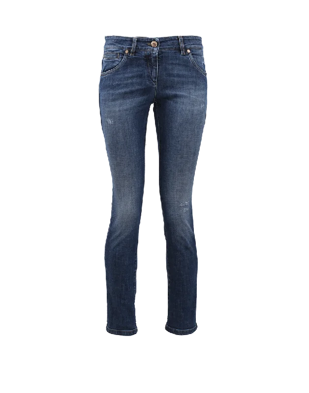 Distressed Jean Casual Distressed Denim Jeans