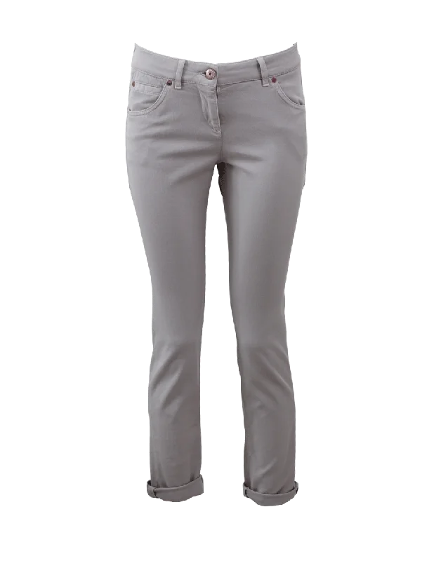 Garment Dyed Five Pocket Jean Stylish High-Rise Mom Jeans