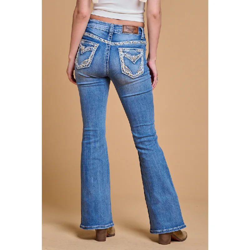 Westfield Eagle Women's Embroidered Flare Bling Jeans Stylish High-Waist Skinny Denim Westfield Eagle Women's Embroidered Flare Bling Jeans Stylish High-Waist Skinny Denim