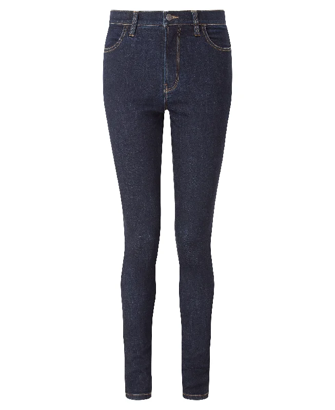 Poppy Jean - Dark Denim Comfortable Faded High-Rise Jeans