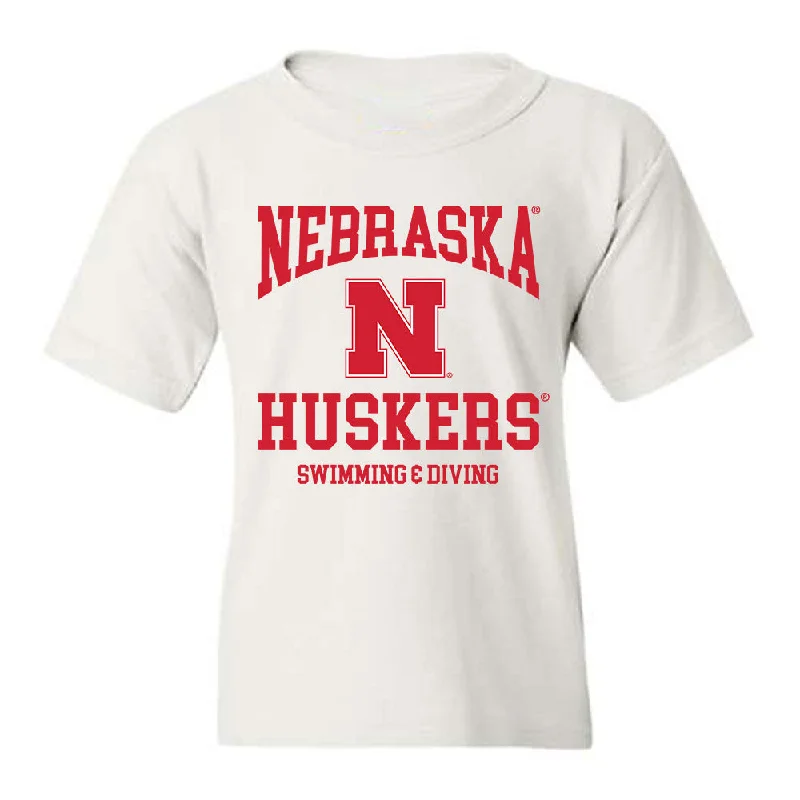 Nebraska - NCAA Women's Swimming & Diving : JoJo Randby - Generic Shersey Youth T-Shirt-- Welt Pockets Slit Pockets Flap Pockets Nebraska - NCAA Women's Swimming & Diving : JoJo Randby - Generic Shersey Youth T-Shirt-- Welt Pockets Slit Pockets Flap Pockets