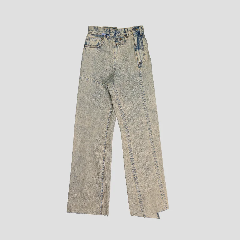 DECONSTRUCTED DENIM JEANS Classic Blue Denim Jeans