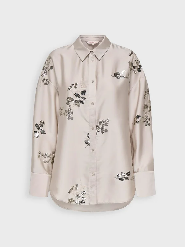 Γυναικείο πουκάμισο σατέν ONLLEA SEQUINS SHIRT WVN 15312498 | 15312498-- Rayon Velvet Corduroy