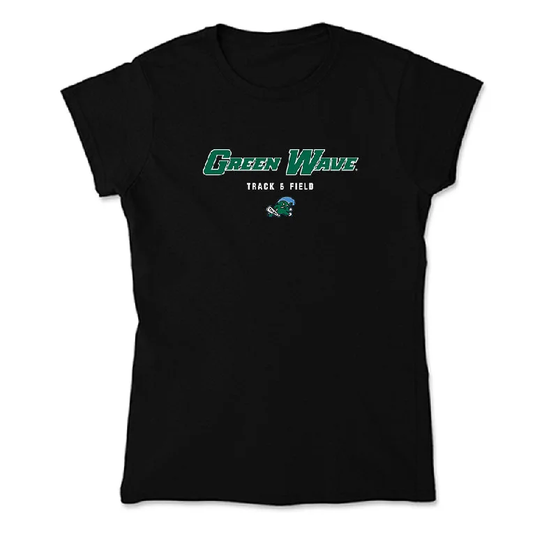 Tulane - NCAA Women's Track & Field : Elena Liano Rengel - Soft Style Women’s T-Shirt-- Wool Fabric Cashmere Fabric Tweed Fabric