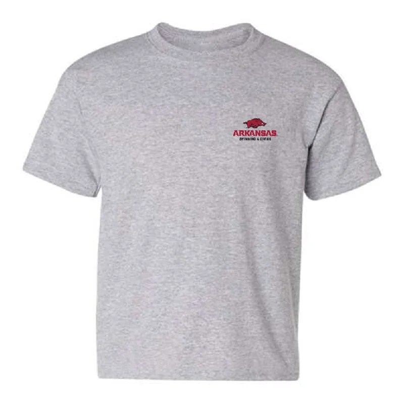 Arkansas - NCAA Women's Swimming & Diving : Claire Rumzie - Youth T-Shirt-- Notch Collar Peter Pan Collar Cowl Neck Arkansas - NCAA Women's Swimming & Diving : Claire Rumzie - Youth T-Shirt-- Notch Collar Peter Pan Collar Cowl Neck
