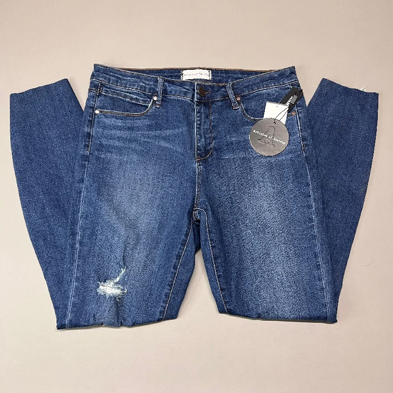 ARTICLES OF SOCIETY Hilo Ripped Denim Jeans Women's Sz 32 Blue 5350PLV-706 (New) Fashionable Raw Edge Jeans ARTICLES OF SOCIETY Hilo Ripped Denim Jeans Women's Sz 32 Blue 5350PLV-706 (New) Fashionable Raw Edge Jeans