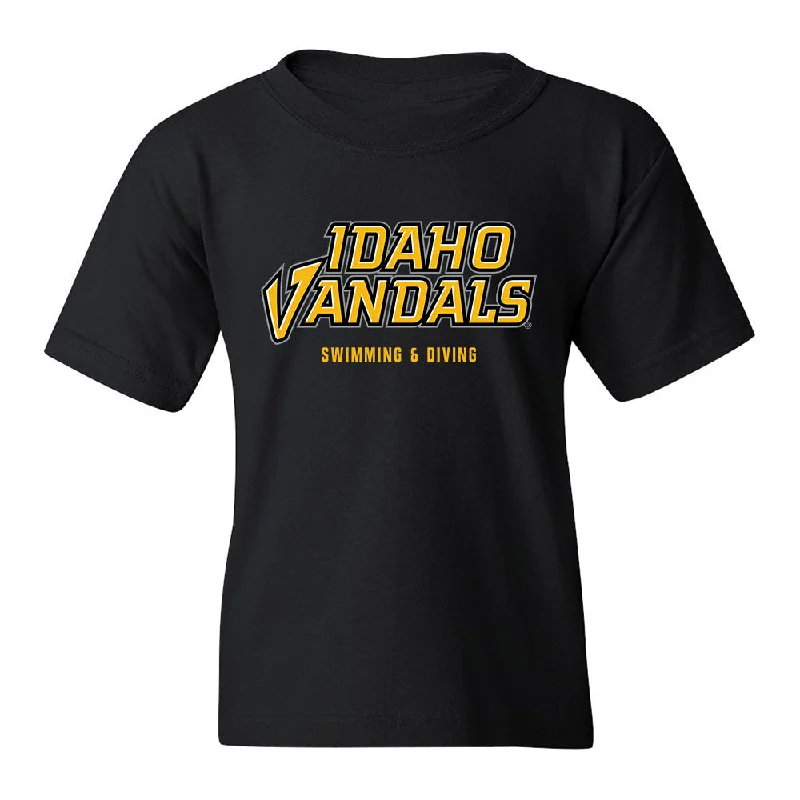 Idaho - NCAA Women's Swimming & Diving : Ginger Kiefer - Youth T-Shirt-- Notch Collar Peter Pan Collar Cowl Neck Idaho - NCAA Women's Swimming & Diving : Ginger Kiefer - Youth T-Shirt-- Notch Collar Peter Pan Collar Cowl Neck